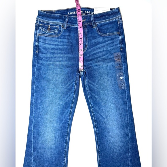 American Eagle Women’s Kick Boot Low Rise  Jeans Size- 8 Regular - Picture 7 of 11